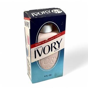 Ivory Liquid Soap Vintage 9 oz Pump Dispenser Beige Original Box 1982 NOS Prop